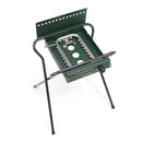 Piastra di Cottura GAS 4043 GHIV Ompagrill in Ghisa Vetrificata 40x43 cm Alimentazione a Gas e Metano Struttura Pieghevole in Acciaio Verde      
