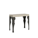 Consolle Allungabile 90-196x40x77 cm Paxon Small Cashmere Telaio Antracite 