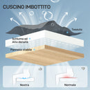 Sedia da Ufficio Ergonomica e Traspirante 73x75x120-128 cm con Supporto Lombare Dinamico e Poggiapiedi Nero      