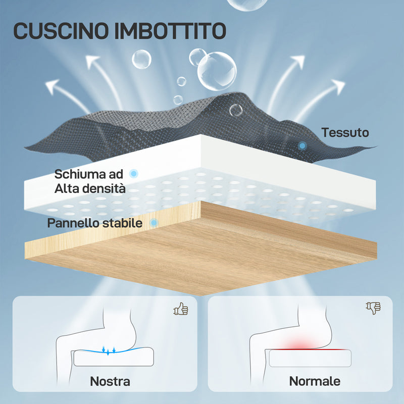 Sedia da Ufficio Ergonomica e Traspirante 73x75x120-128 cm con Supporto Lombare Dinamico e Poggiapiedi Nero      