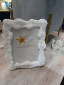 Cornice Corallo 20,5x2,3x25,5 cm in Resina e Vetro Bianco