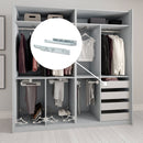 Guide a Scomparsa Slippe per Cassetti ad Estrazione Totale P490 Zincato Bianco Acciaio Emuca