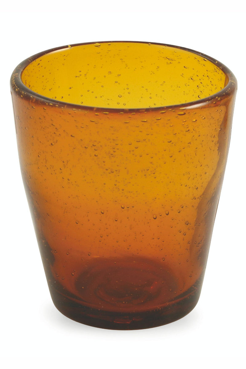 Set 6 Bicchieri Ø9x10 cm in Vetro Soffiato Villa d'Este Home Tivoli Cancun Gialli