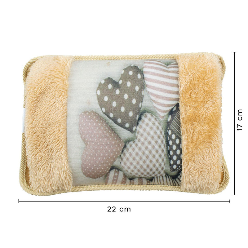 Borsa Acqua Calda Elettrica Scaldamani Ricaricabile Beige