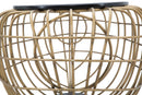 Tavolo da Caffé Oro Spider 119x75x55 cm in Ferro e MDF e PU Nero e Oro