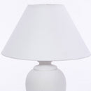 Lampada da Tavolo 14x14xH35 cm in MDF Design Classico Bianca