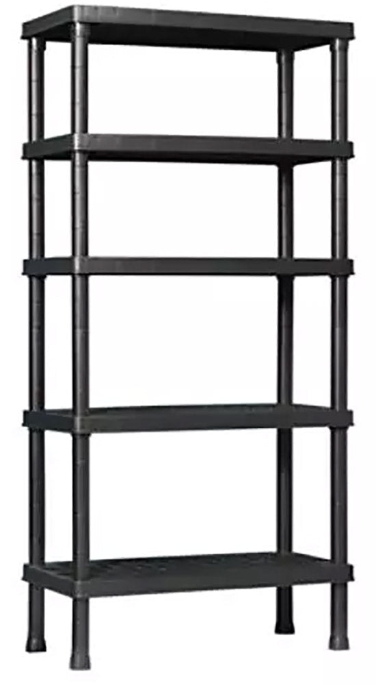 Scaffale in Resina Antiurto 5 Ripiani 90x45x188 cm Bauer Nero online