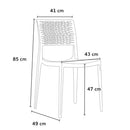 Set 4 Sedie da Giardino in Polipropilene Vandi Bianche
