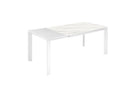 Tavolo Allungabile 140/190x90x76 cm in Metallo David Marmo Bianco Opaco
