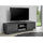 Porta TV Rock 2 ante effetto marmo nero 139x43x44h