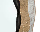 Specchio da Muro Shai Light Ø54,5x4,5 cm in Ferro e MDF Oro e Crema