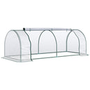 Serra da Giardino con Porte a Cerniera 250x100x80 cm in Acciaio e PVC Trasparente