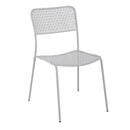 Set 4 Sedie da Giardino 44x45/60x81,5h cm in Metallo Aura Grigio