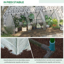 Serra da Giardino a Tunnel con Porte a Cerniera 270x90x90 cm in Polietilene Bianco