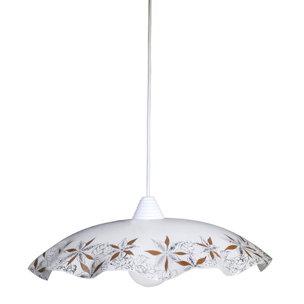 prezzo Sospensione D45 1xE27 Montatura Bianca Vetro Lastra Bianco E-Energy Brigitta