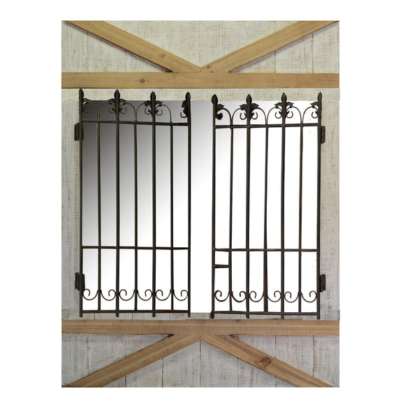 online Specchio in Legno 70/118x93x7,5cm Cancello