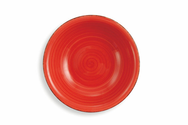 acquista Set 6 Piatti Fondi Ø21,5 cm in Gres Villa d'Este Home Tivoli Rosso Baita