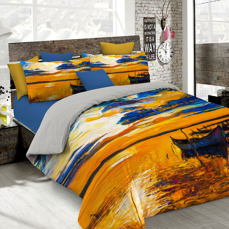 Copripiumino con stampa sul Sacco e Federe Matrimoniale