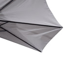Ombrellone da Giardino 2,95x2,50 m Palo Ø38 mm in Alluminio con Manovella Grigio 