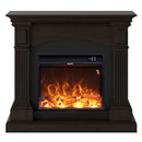 Camino Elettrico da Pavimento 113,7x102,2x28,2 cm Effetto Fiamma 1500W Sined Cetona Wenge