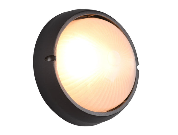 acquista Plafoniera da Esterno Attacco E27 in Alluminio Nero Opaco