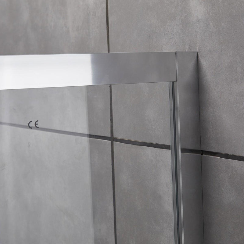 Porta Parete Doccia 2 Ante Scorrevoli in Cristallo Trasparente 6mm H190 Bonussi Giuly Varie Misure