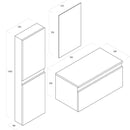 Mobile da Bagno sospeso Ibiza 12 Bianco Opaco Laccato TFT