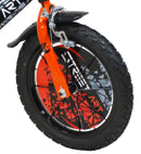 Bicicletta per Bambino 14" 2 Freni  Street Art Nero/Arancione