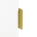 Pensile Mobile Bagno Sospeso con Anta Decorata 40x15x60 cm in MDF Bianco 