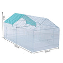 Gabbia Recinto da Esterno per Animali Domestici con Rete Metallica 203x103x98 cm 