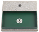 Base con Vaschetta per Fontane con Ghiera Grande 40x40x5 cm in Cemento Belfer 42/BSE/5 Verde