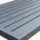 Set Salotto da Giardino Divano 2 Poltrone e Tavolino con Cuscini in Alluminio Antracite