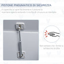 Cassapanca Baule Portagiochi 60x40x48 cm in MDF Grigio