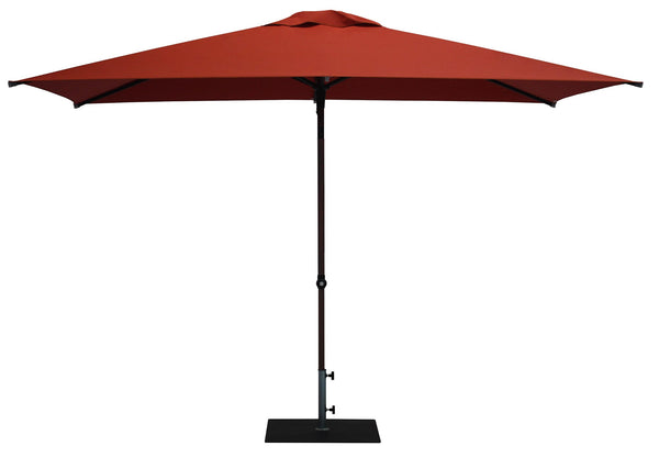 online Ombrellone da Giardino 3x2 m Palo Ø38 mm in Alluminio Effetto Legno Tessuto Olefin Trend Wood Terracotta