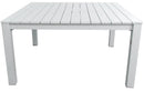 Tavolo Quadrato da Giardino 145x145cm in Alluminio Vorghini Loreto Bianco