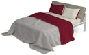 Set Lenzuola Sopra Sotto e Federe Doubleface Bordeaux\/Panna Varie Misure