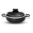 Tegame con Coperchio in Vetro Antiaderente 2 Manici Olympia Hard Cook Varie Misure
