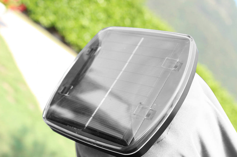 Ombrellone da Giardino con Led Pitagora 3x4 m in Alluminio Antracite Telo Grigio