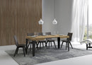 Tavolo Allungabile 120-204x80x77 cm Flame Quercia Natura e Antracite