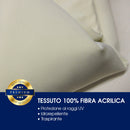 Ombrellone da Giardino 2,5x3,5 m Palo Ø57 mm in Legno Telo in Acrilico Ecrù