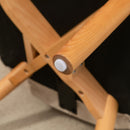 Poltrona Relax con Pouf Poggiapiedi in Velluto a Costine Beige   