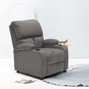 Poltrona Relax Reclinabile Manuale 100x76x94 cmin Microfibra Grigio