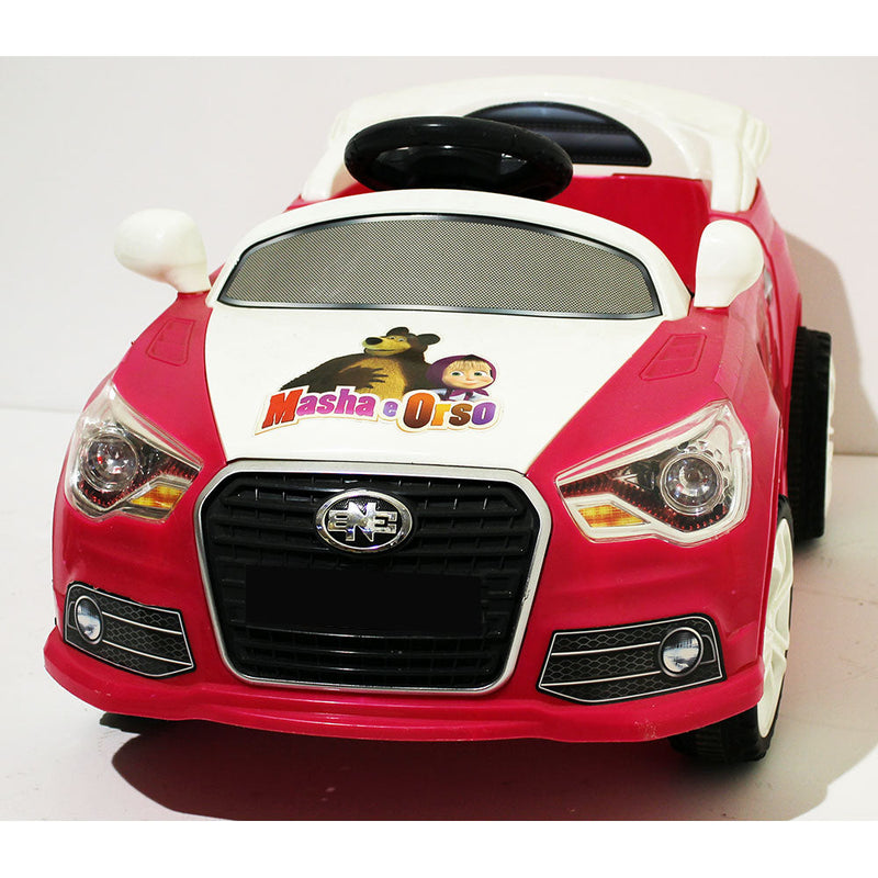 Macchina Elettrica per Bambini 6V Masha e Orso Girl Rosa