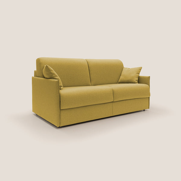online Divano Letto 3 Posti 189x96x96 cm Evans in Tessuto Giallo