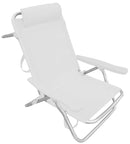 Sedia Mare Spiaggina Pieghevole in Alluminio Bauer Bianca