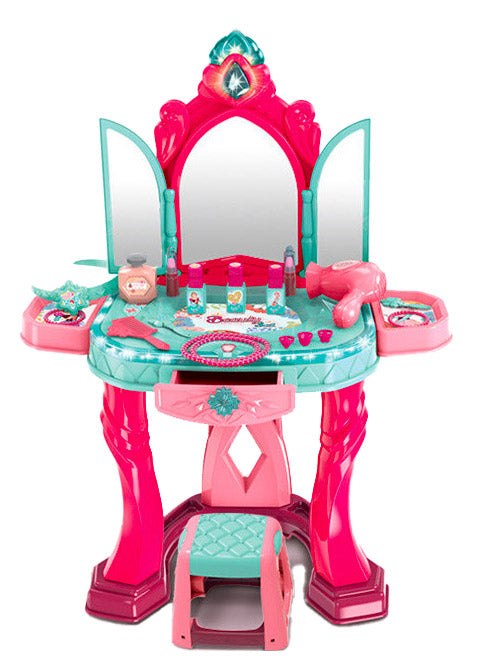 Specchiera Giocattolo per Bambini 78x51x34 cm con Luci Suoni e Accessori Rosa sconto