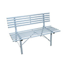 Panchina da Giardino in Metallo 150x57x44/76cm Krew Azzurra