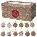 Set 14 Palle di Natale Ø7,5 cm in Polyfoam con Box Bianco e Oro