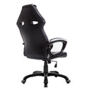 Sedia da Gaming Altezza Regolabile in Similpelle Bianco e Nero 