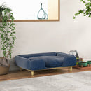 Divano per Cani Taglia Grande  fino 30 kg 96x66x24 cm con Cuscino Rimovibile Blu  